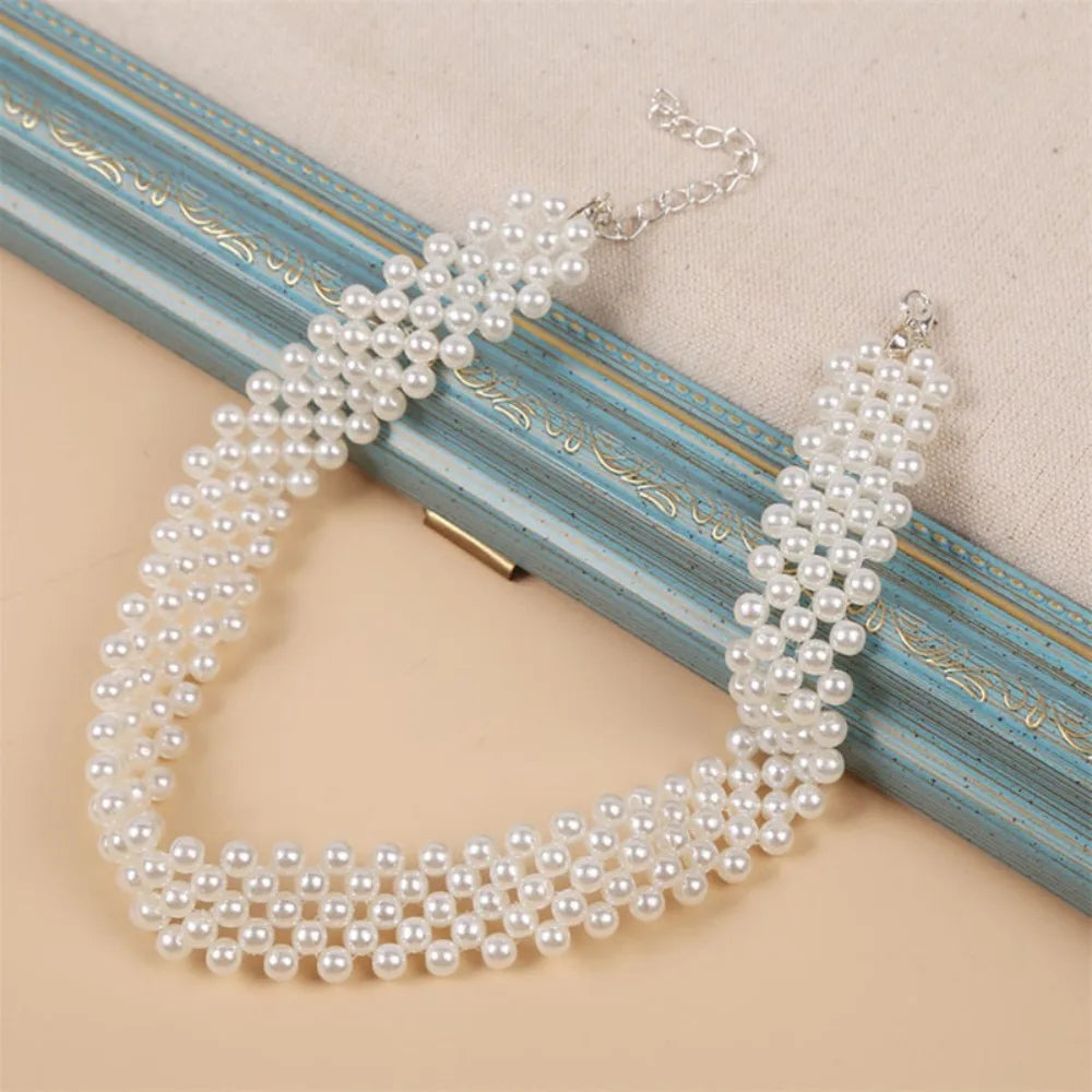Aria Faux Pearl Choker Necklace