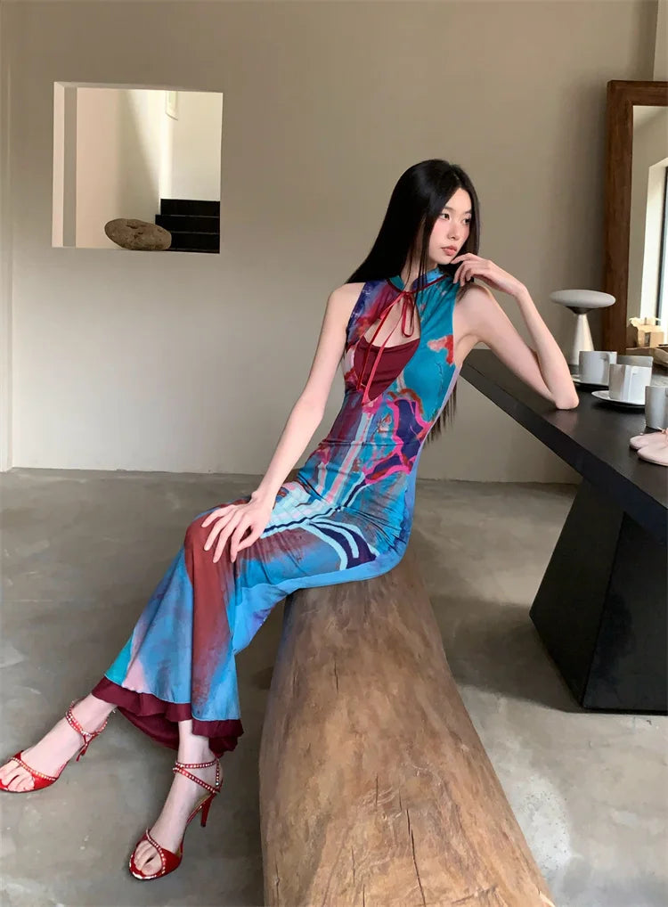 Priya Jewel Tone Color Maxi Dress