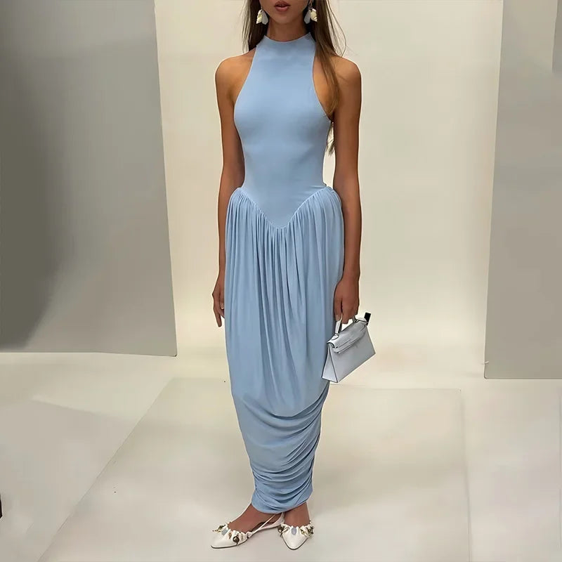 Sabrina High Neck Maxi Dress
