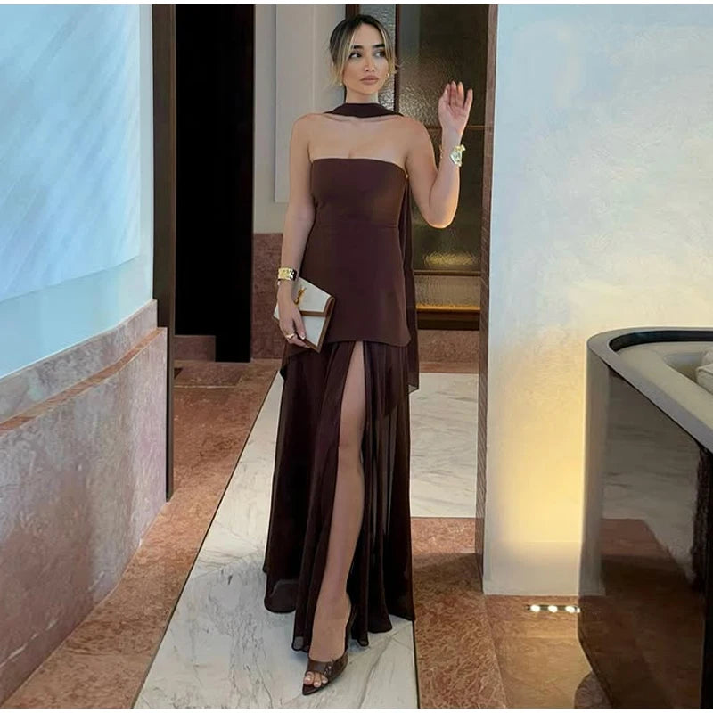 Elaine Strapless Flowing Dress