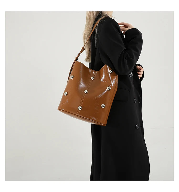 Sofia Embellished Shoulder Bucket Bag