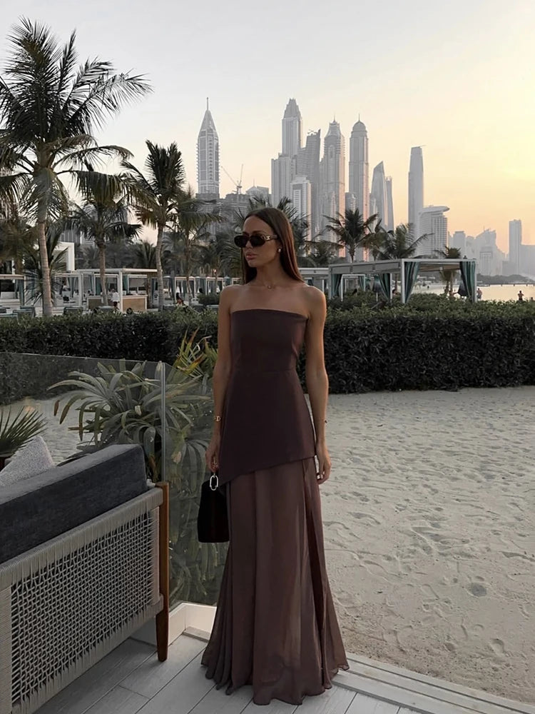 Elaine Strapless Flowing Dress