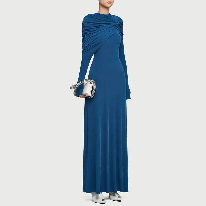 Falisha Wrap Long Sleeve Gown
