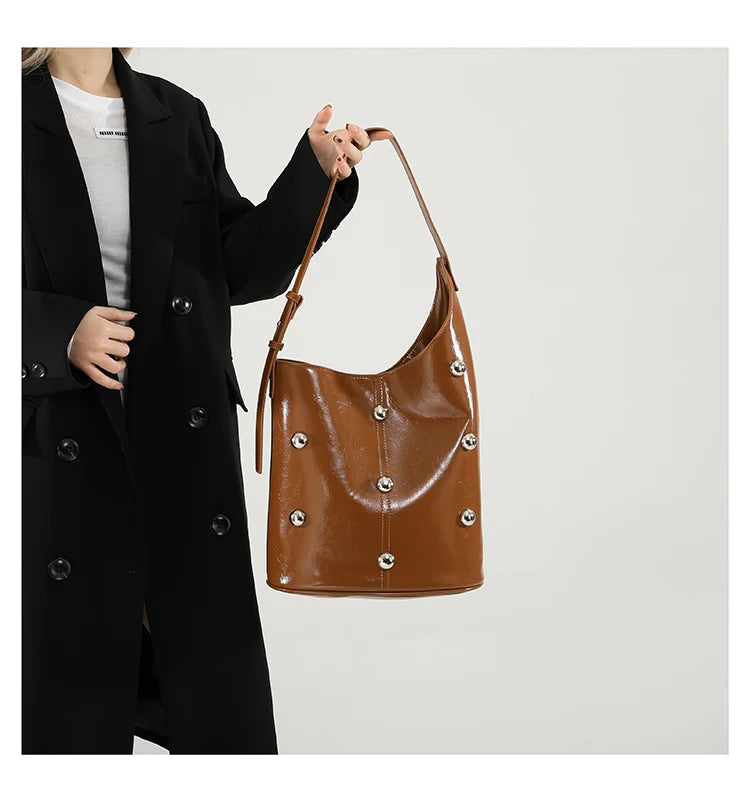 Sofia Embellished Shoulder Bucket Bag