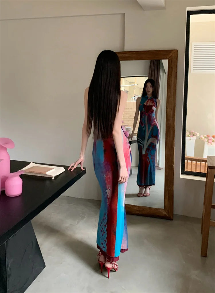 Priya Jewel Tone Color Maxi Dress