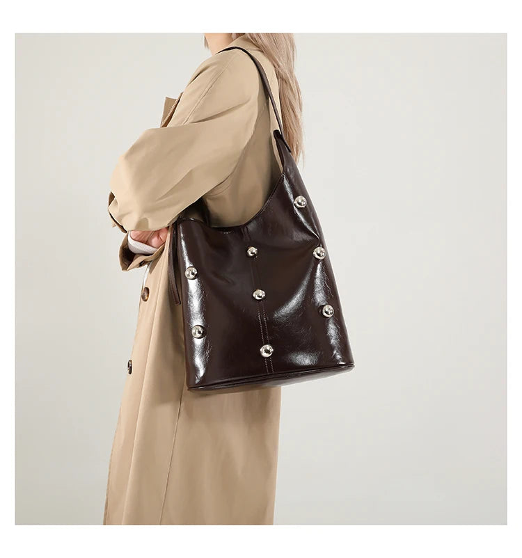 Sofia Embellished Shoulder Bucket Bag