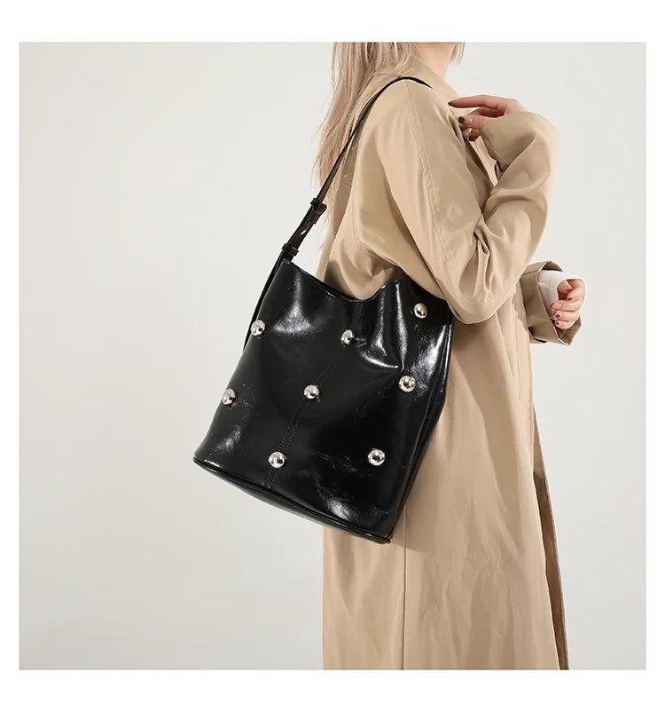 Sofia Embellished Shoulder Bucket Bag
