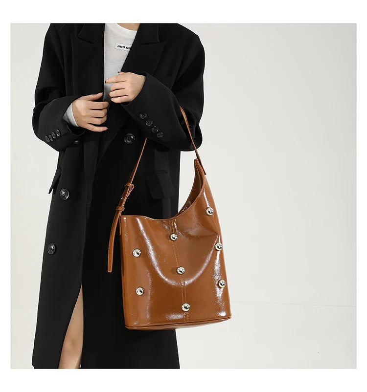 Sofia Embellished Shoulder Bucket Bag