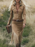 Winona Southern Cowgirl Fringe Jacket Dress