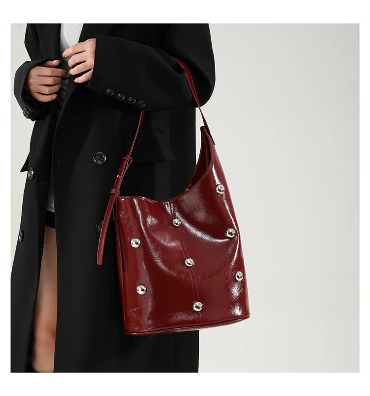 Sofia Embellished Shoulder Bucket Bag