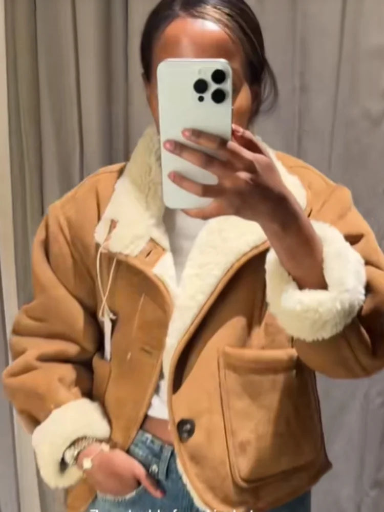 Cynthia Reversible Button Up Winter Jacket